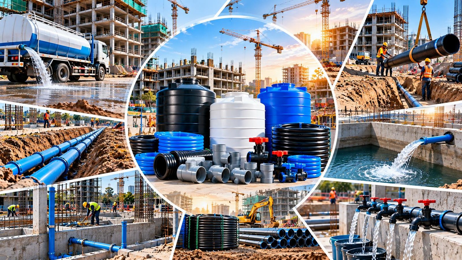 Construction Site Water & Pipe Supply